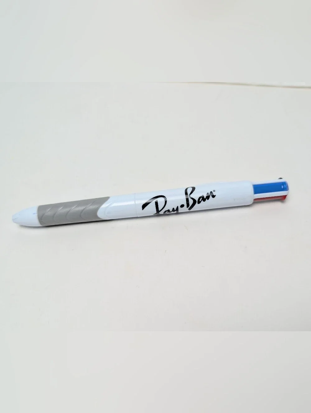 Ray-Ban White & Gray 4‎ color ballpoint pen (Visible Logo) Great Used Condition